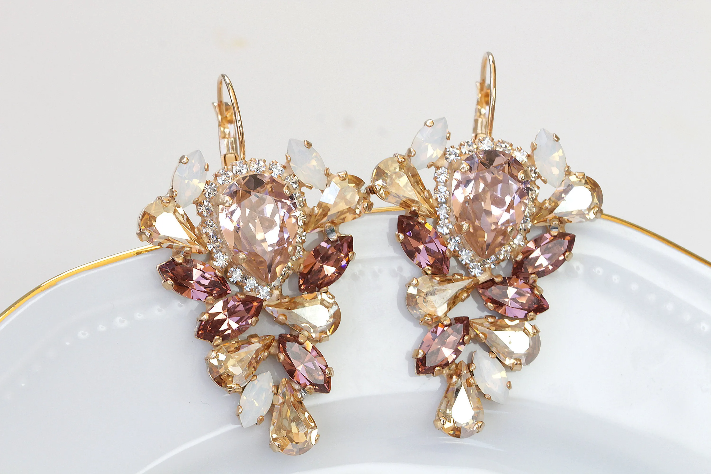 Bridal  MORGANITE Earrings