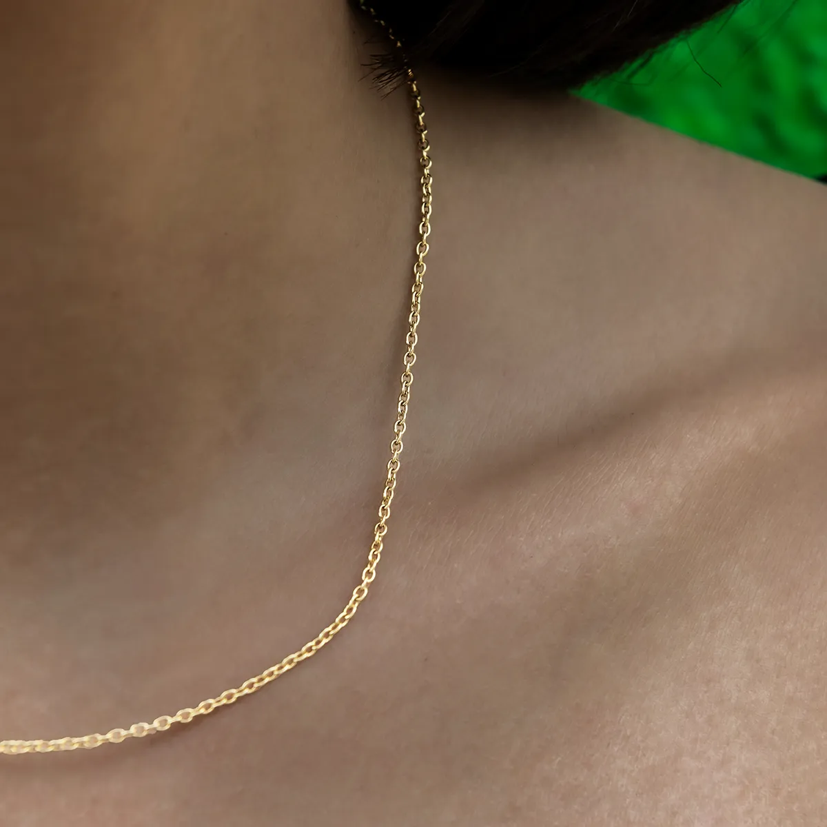 Cable Chain Necklace in Yellow Gold