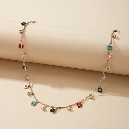 Chain Necklace Jewelry Women | Necklace Stars Colors Chain | Choker