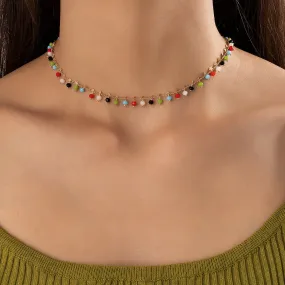 Chain Necklace Jewelry Women | Necklace Stars Colors Chain | Choker