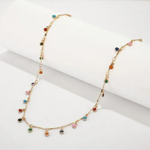 Chain Necklace Jewelry Women | Necklace Stars Colors Chain | Choker