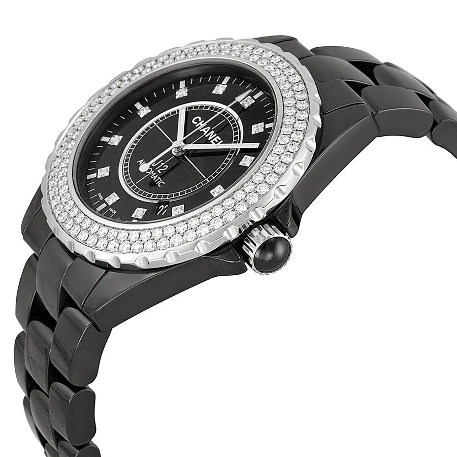 Chanel J12 Black Diamond Dial and Bezel Unisex Watch H2014