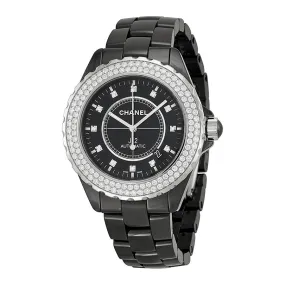 Chanel J12 Black Diamond Dial and Bezel Unisex Watch H2014