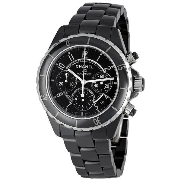 Chanel J12 Chronograph Black Ceramic Unisex Watch H0940