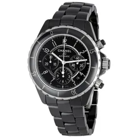Chanel J12 Chronograph Black Ceramic Unisex Watch H0940