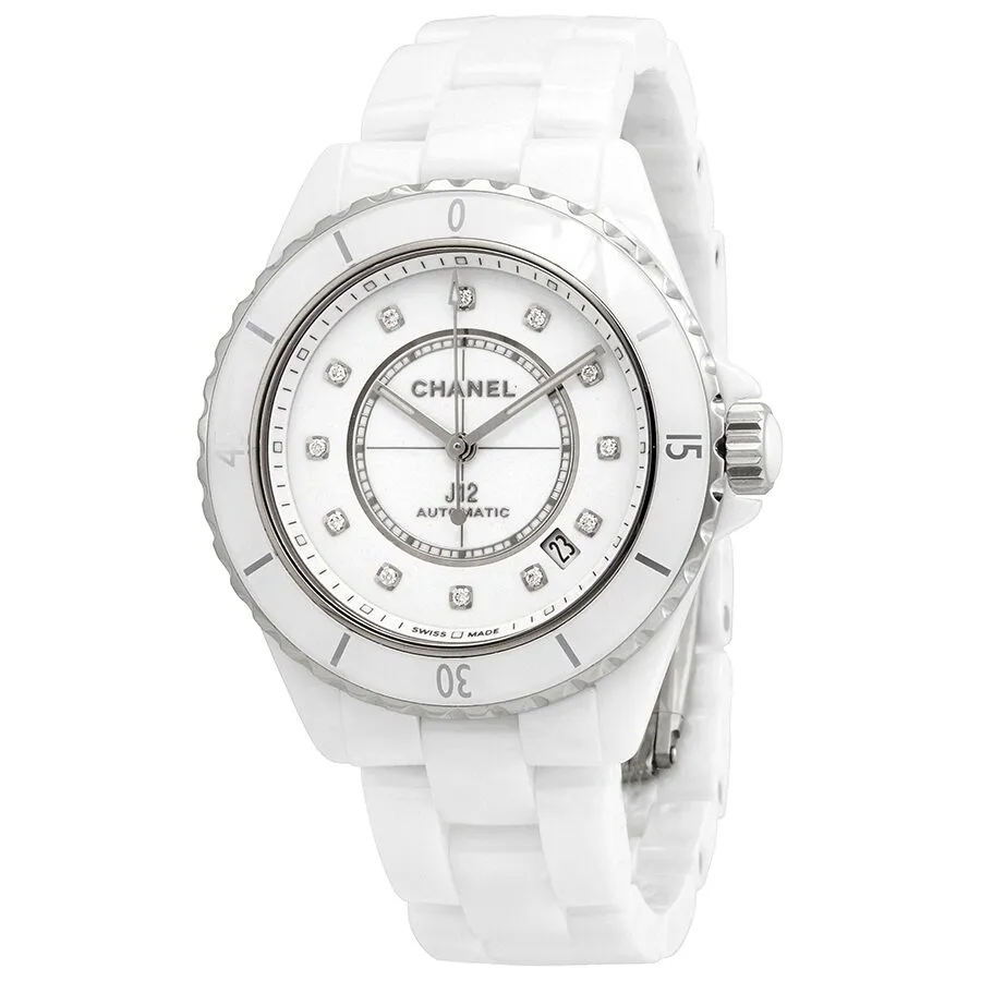 Chanel J12 Diamond White Dial Ladies Watch H5705