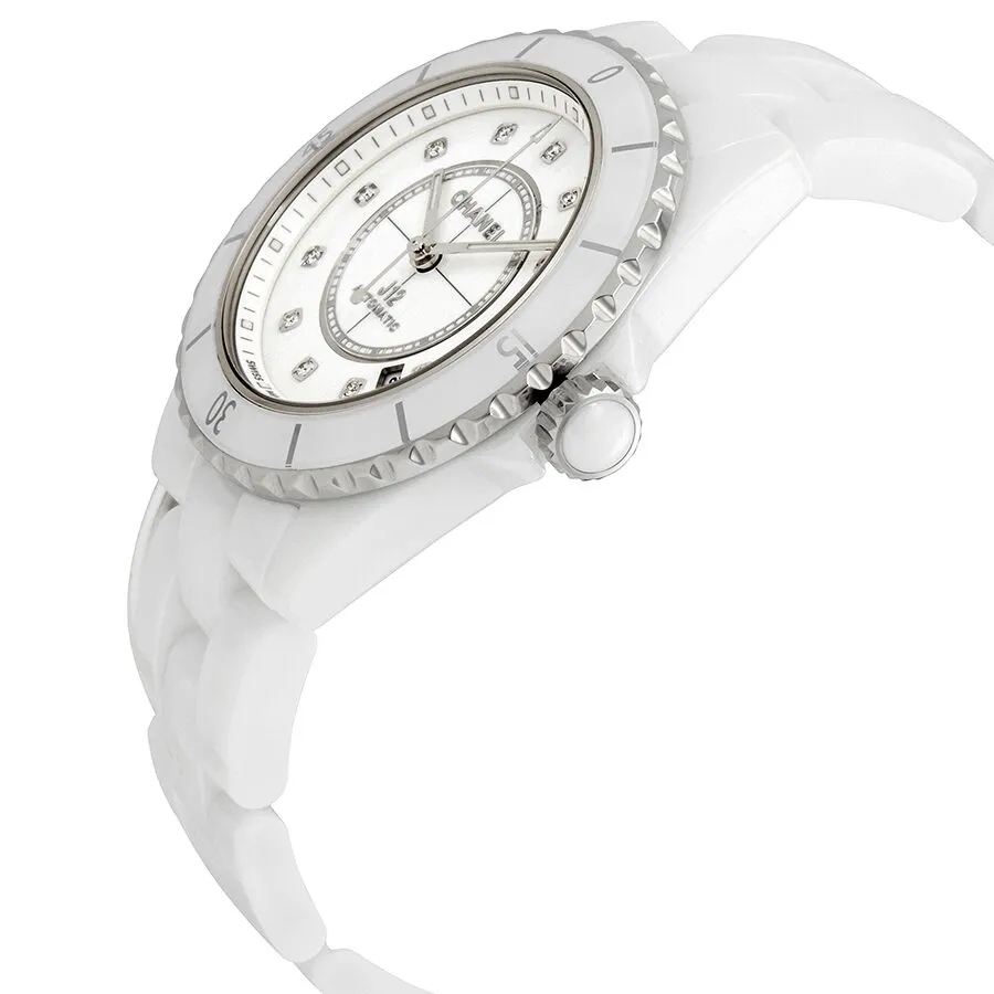 Chanel J12 Diamond White Dial Ladies Watch H5705