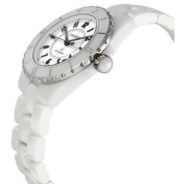 Chanel J12 White Automatic White Dial White Ceramic Watch H0970