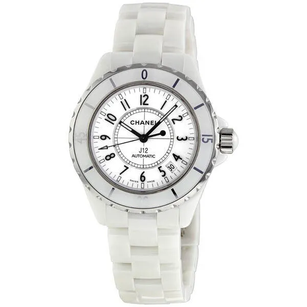 Chanel J12 White Automatic White Dial White Ceramic Watch H0970