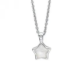 Children's April Rock Crystal Star And Diamond Pendant P5373C