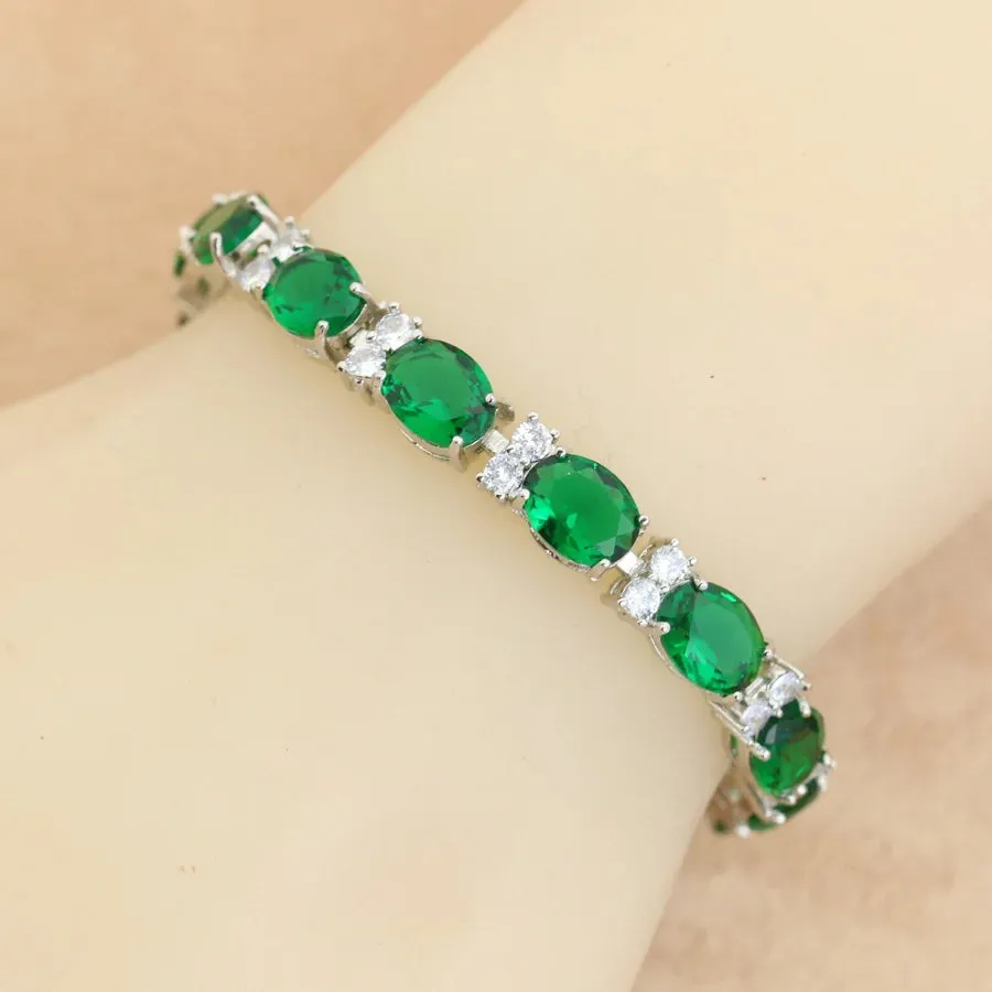 Classic More Color Zirconia 925 Silver Bracelet for Women