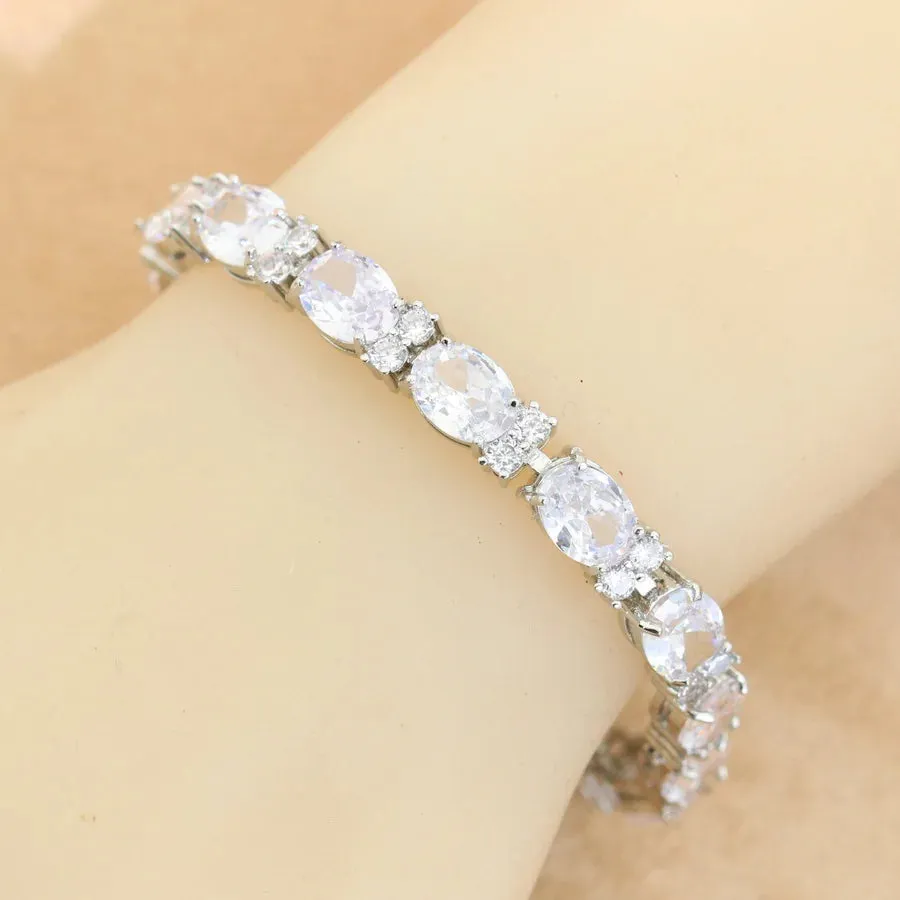 Classic More Color Zirconia 925 Silver Bracelet for Women