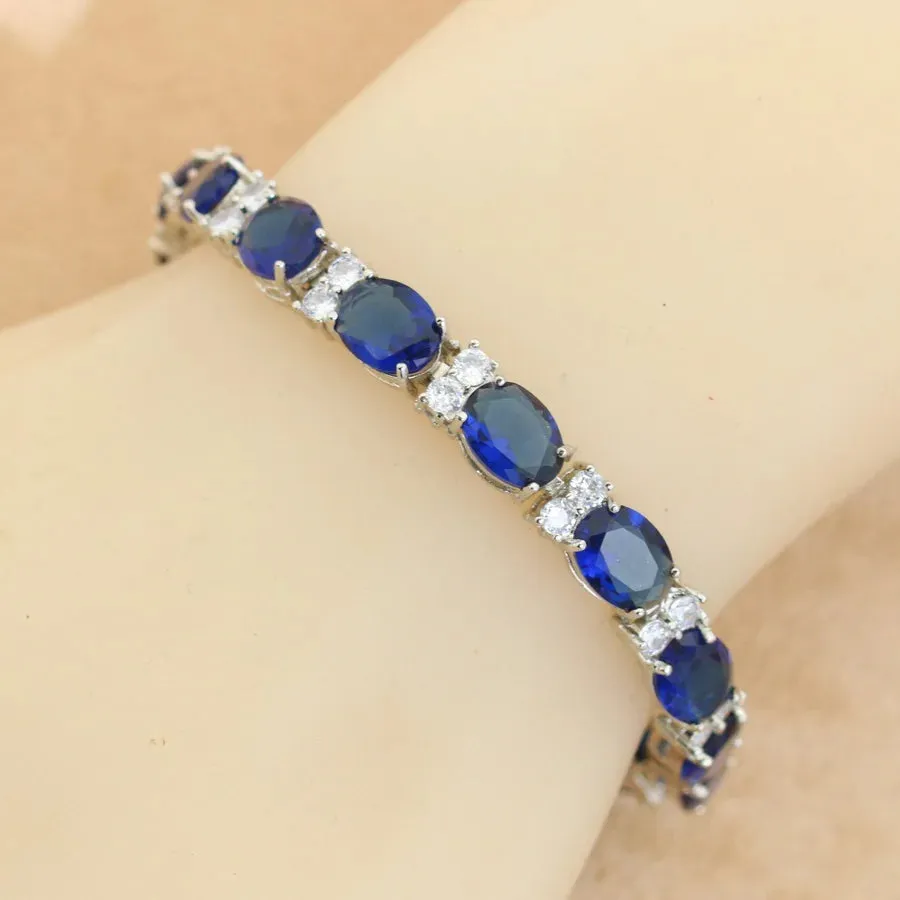 Classic More Color Zirconia 925 Silver Bracelet for Women