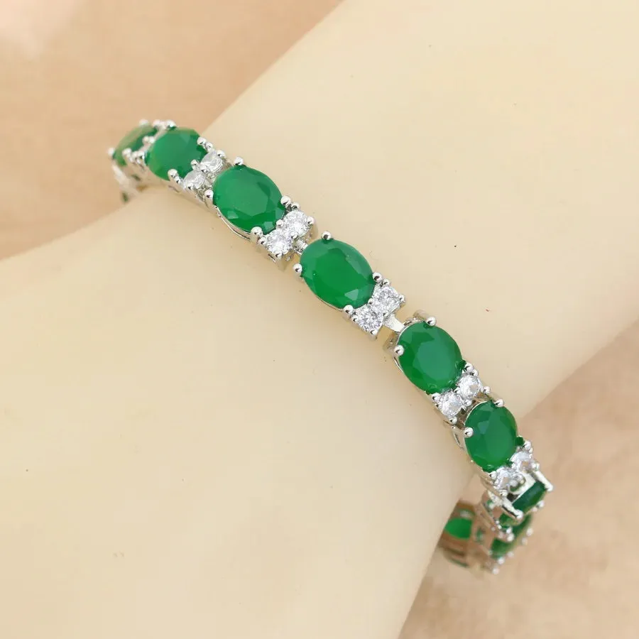 Classic More Color Zirconia 925 Silver Bracelet for Women