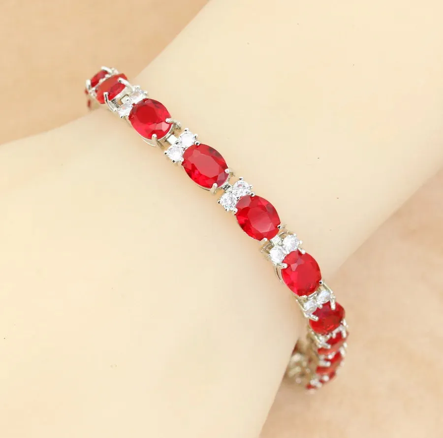Classic More Color Zirconia 925 Silver Bracelet for Women