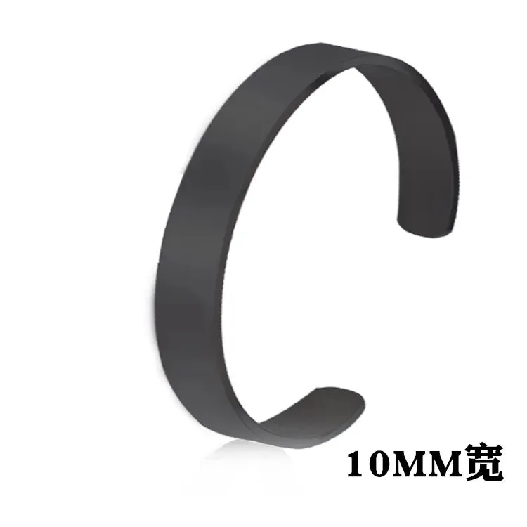 Classic Simple Men Open Adjustable Stainless Steel Bracelet