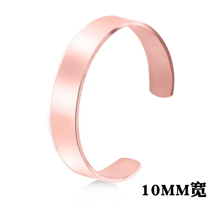 Classic Simple Men Open Adjustable Stainless Steel Bracelet