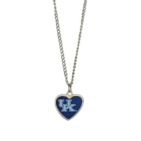 Cleanlapsports NCAA Kentucky Wildcats Team Logo Heart Shaped Pendant Necklace Charm Gift