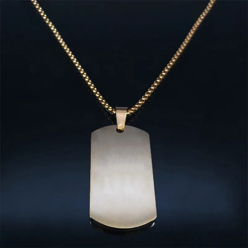 Cross Pendant Necklace Women/Men Crystal Stainless Steel Gold Color Chain Necklaces