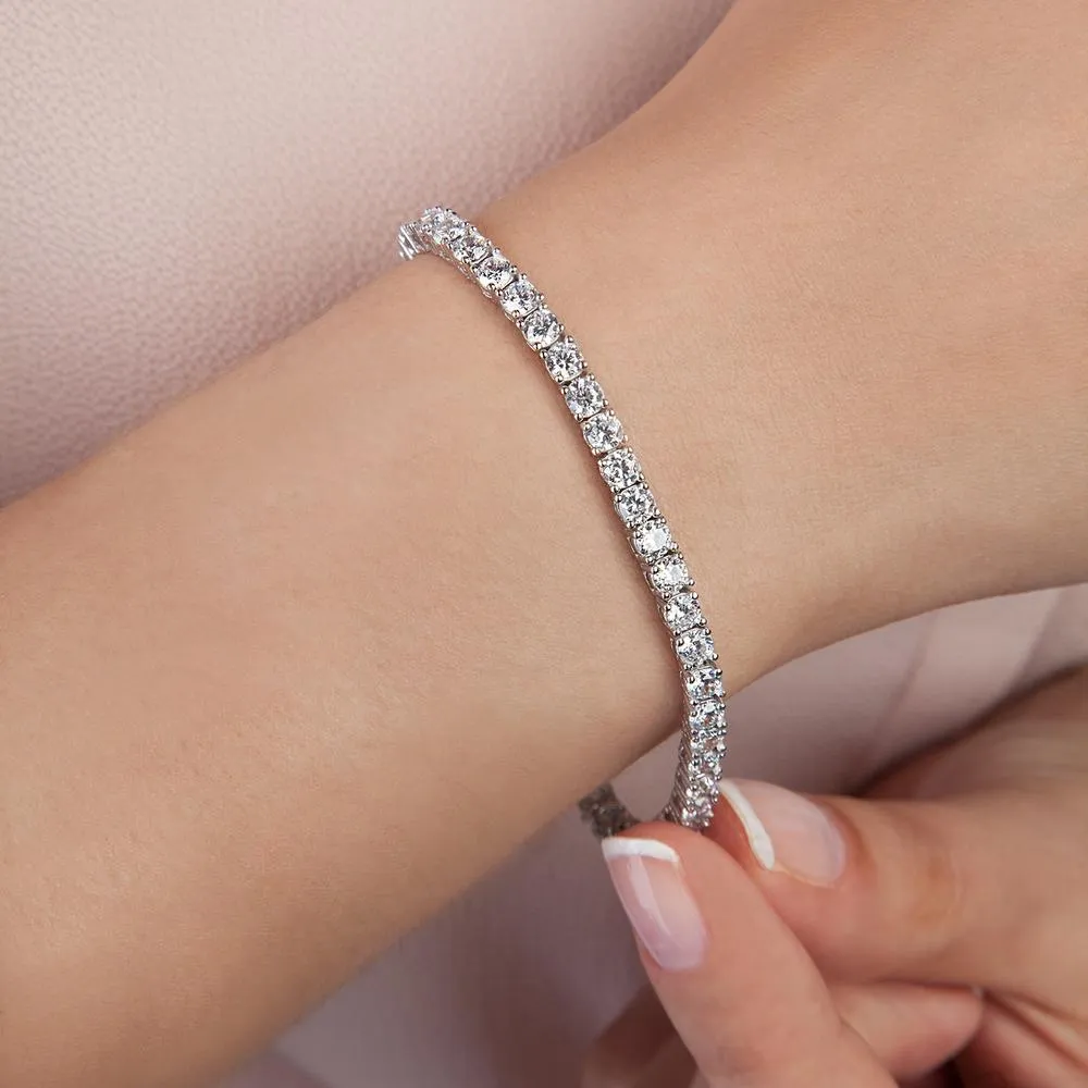 Cubic Zirconia CZ HIP Hop Bling Women Girl Jewelry 3MM CZ Thin