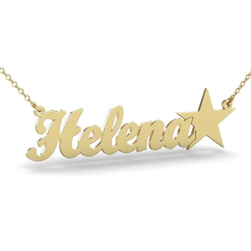 Custom Made English Name Pendant Necklaces With