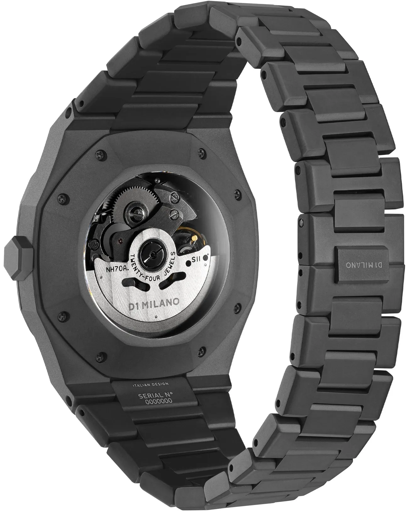 D1 Milano Watch Skeleton Sandblast Green Bracelet D