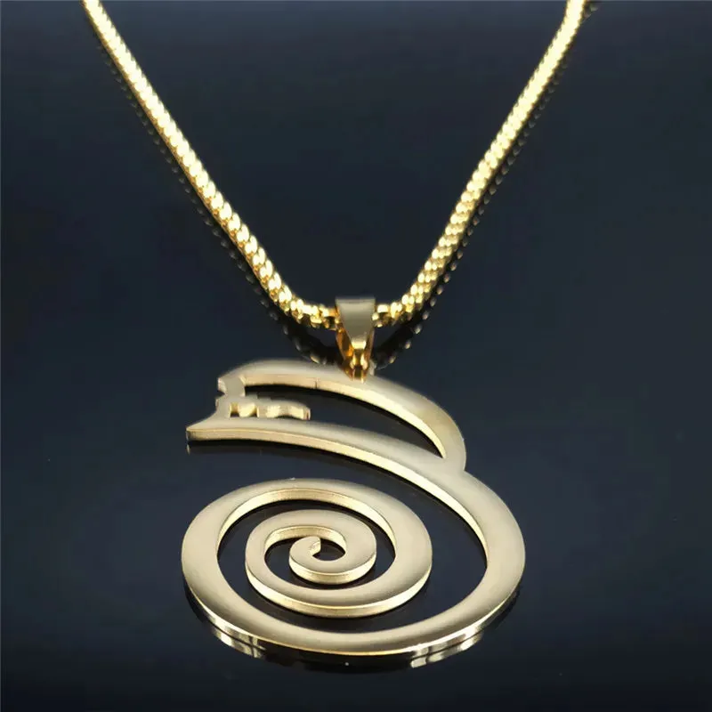 Dai Ko Myo Stainless Steel Pendant Necklace Women/Men Gold Color