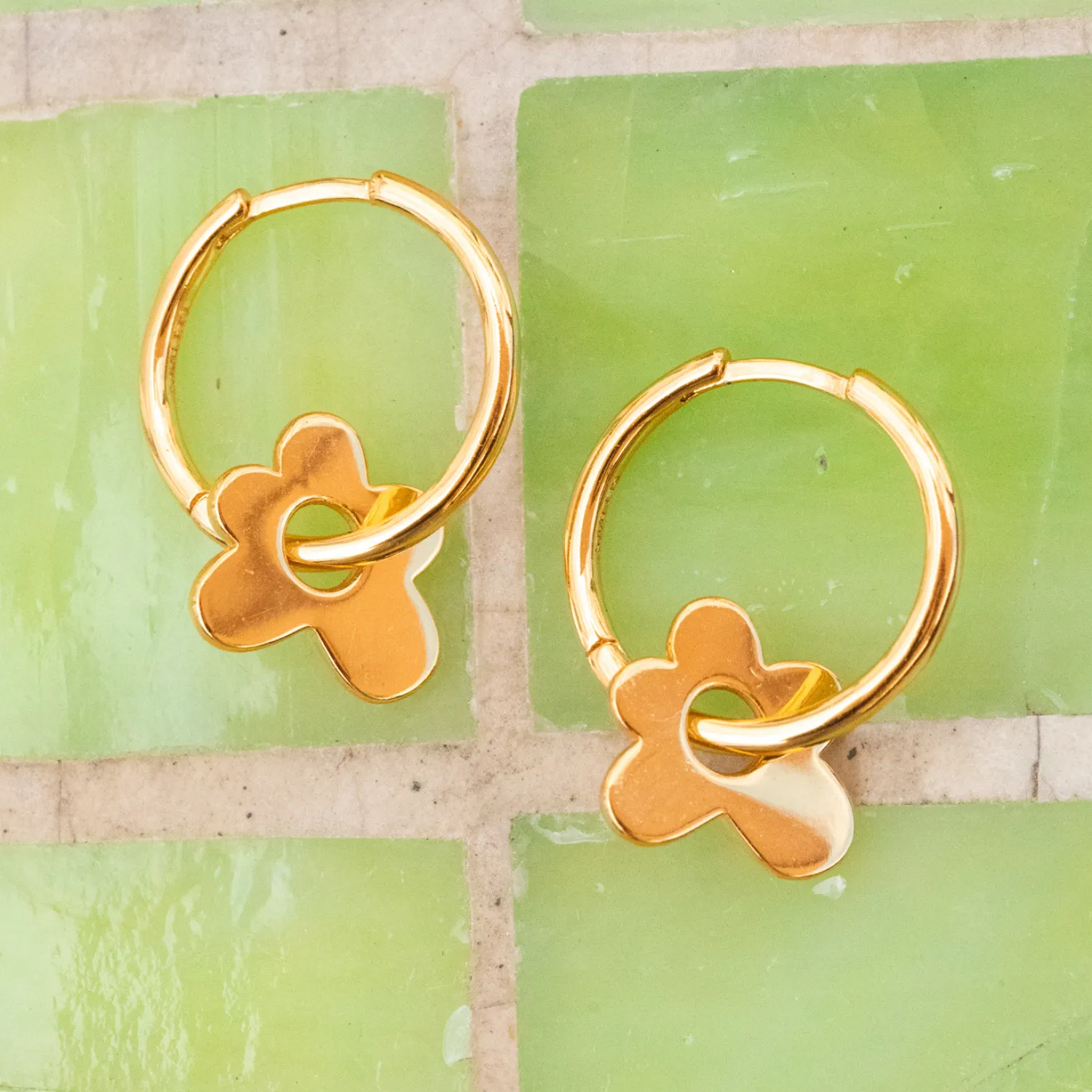 Daisy Disco Hoops - Gold