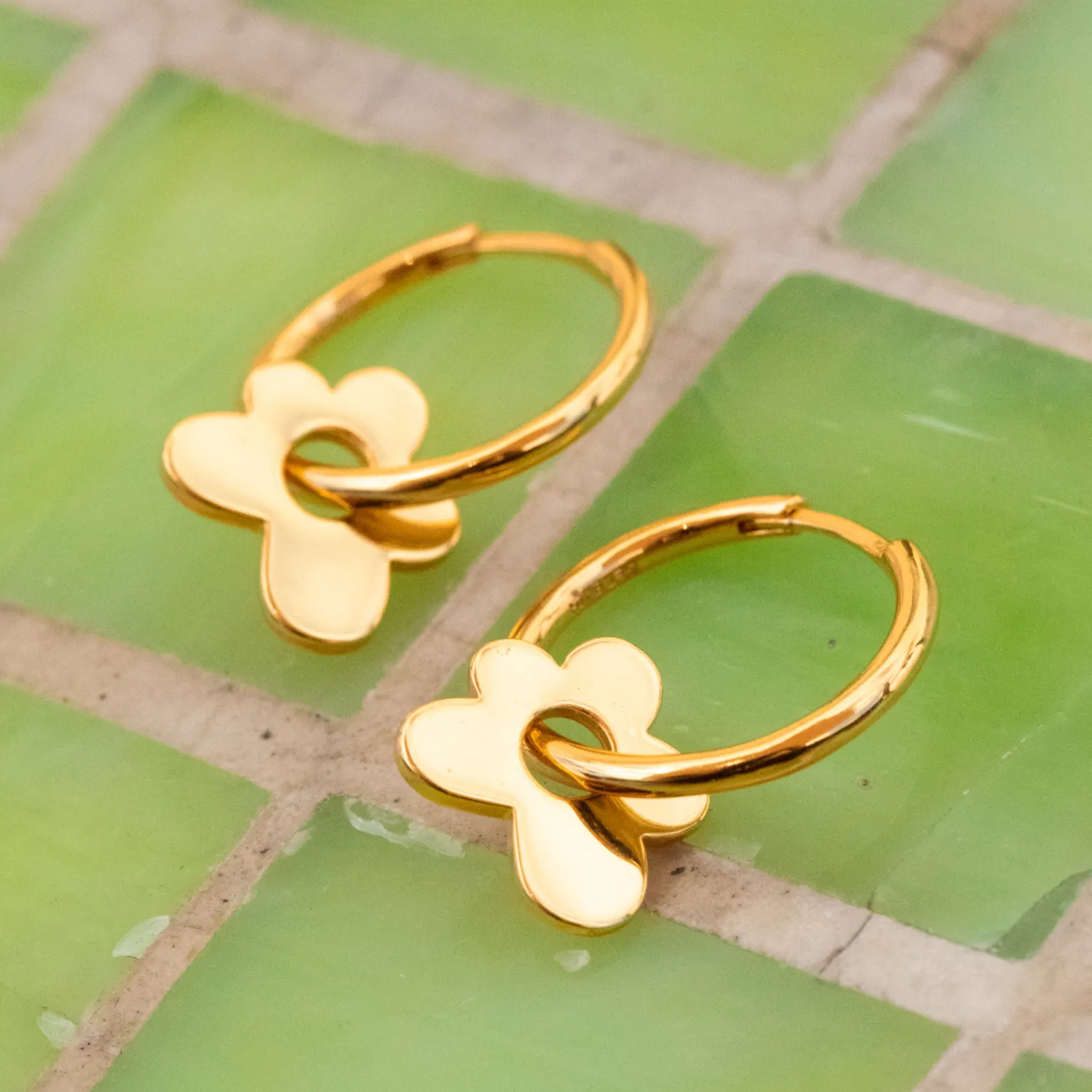 Daisy Disco Hoops - Gold
