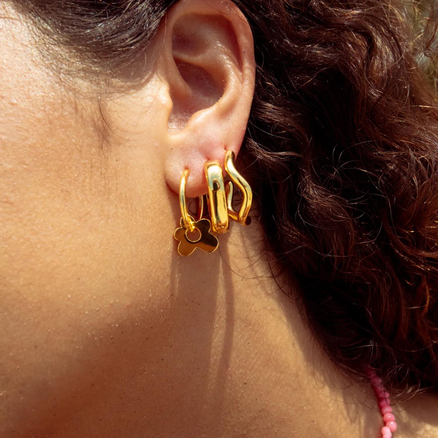 Daisy Disco Hoops - Gold