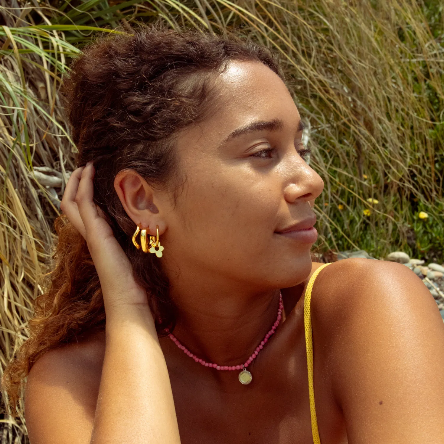 Daisy Disco Hoops - Gold