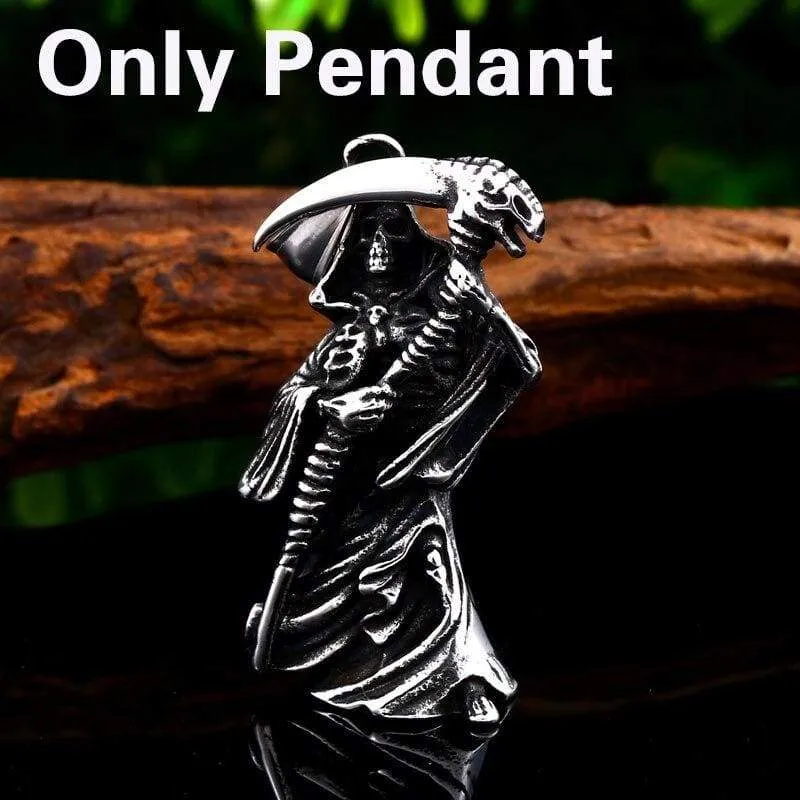 devil skull necklace pendant Stainless Steel Quality for Men good detail titanium Steel Jewelry drop