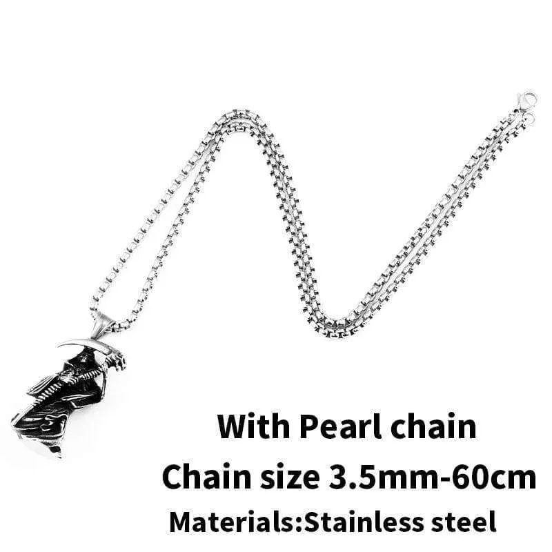 devil skull necklace pendant Stainless Steel Quality for Men good detail titanium Steel Jewelry drop