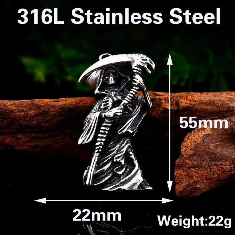 devil skull necklace pendant Stainless Steel Quality for Men good detail titanium Steel Jewelry drop