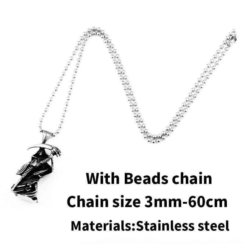 devil skull necklace pendant Stainless Steel Quality for Men good detail titanium Steel Jewelry drop
