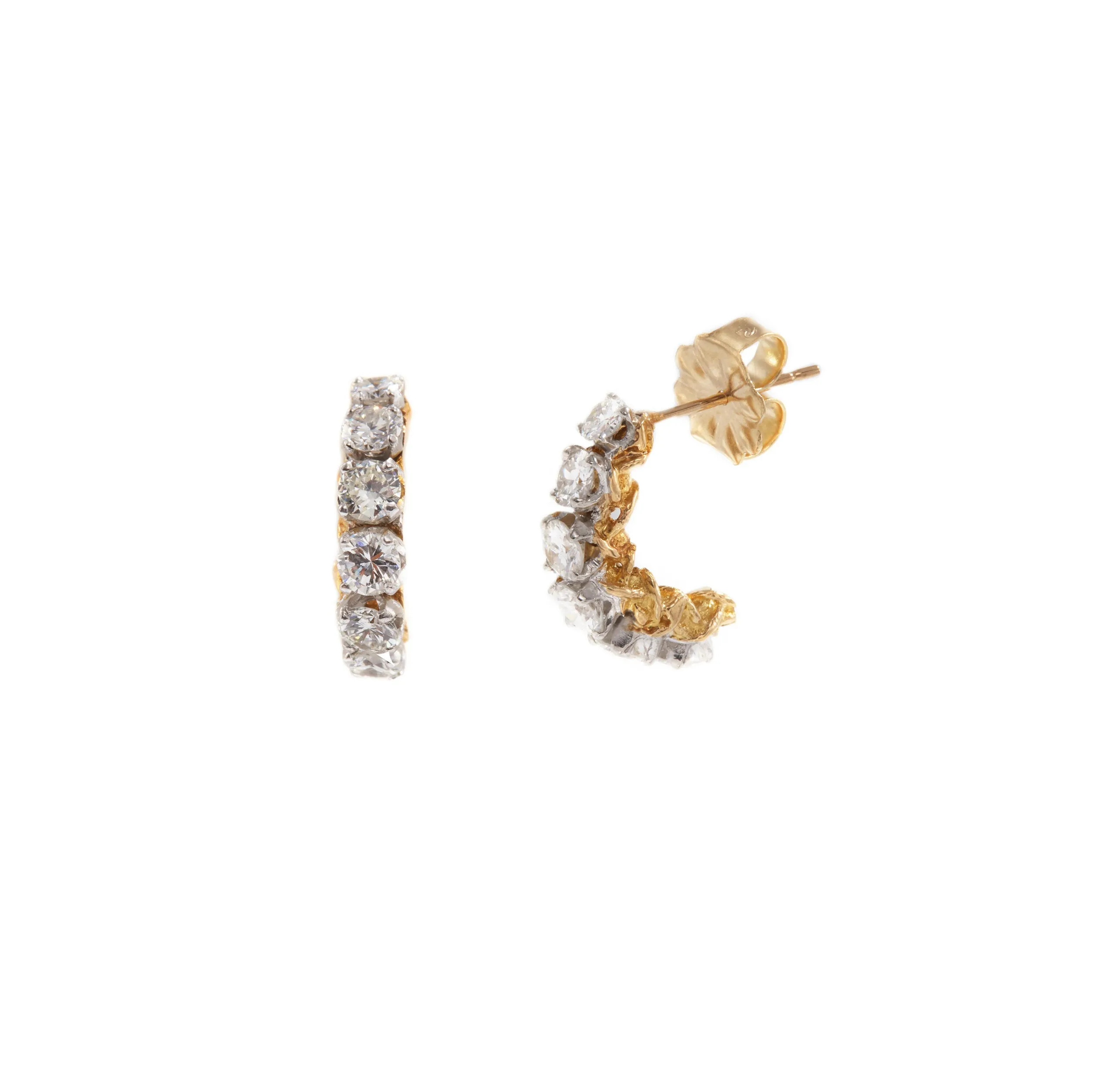 Diamond Half Hoops