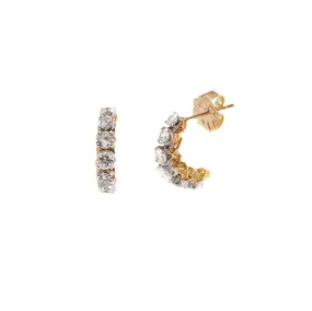 Diamond Half Hoops