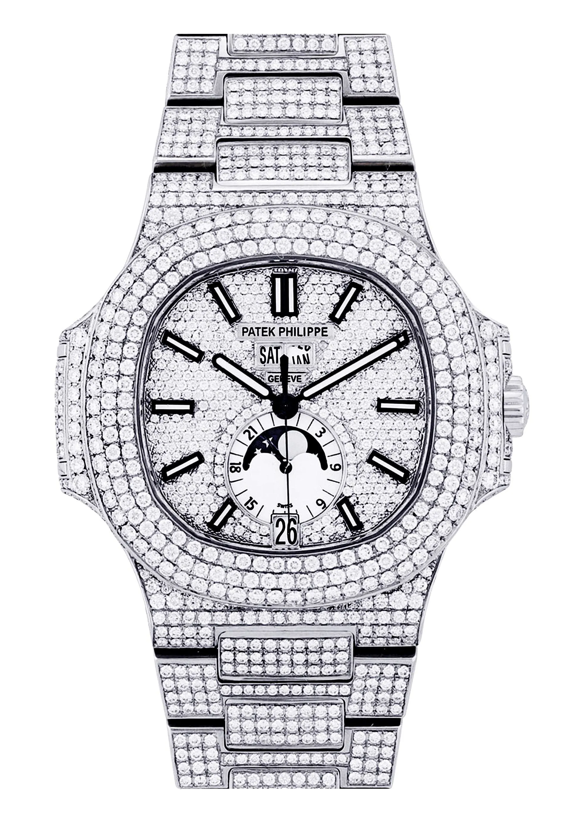 Diamond Patek Philippe Nautilus | Stainless Steel