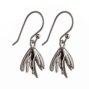 Ear Wires Earrings Pearl Settings with Outer Ball and Round Cup an Peg Mounting in Sterling Silver