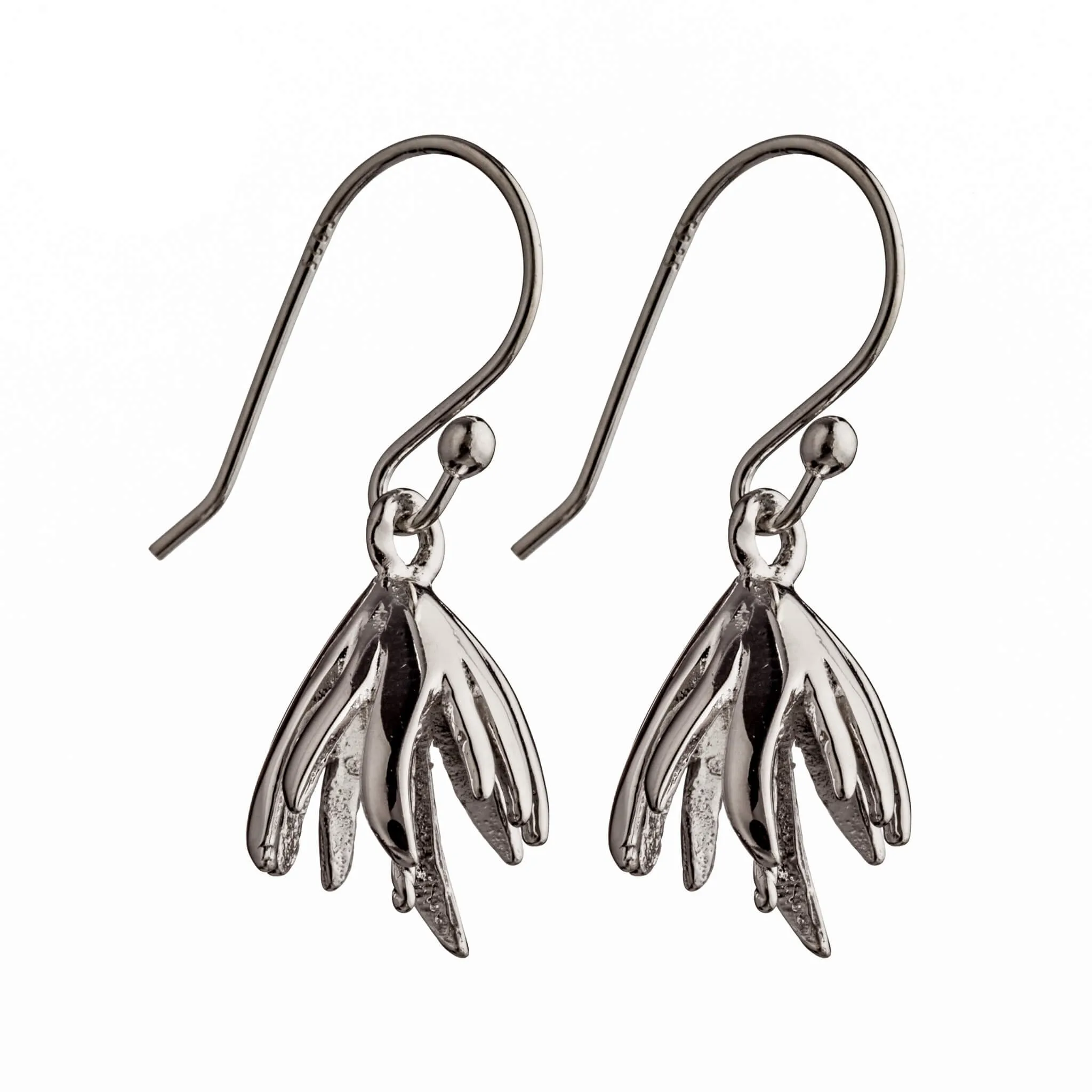 Ear Wires Earrings Pearl Settings with Outer Ball and Round Cup an Peg Mounting in Sterling Silver