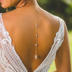 Elegant Rhinestone Back Necklaces