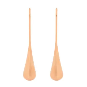 Ellani Rose Gold Plated Long Teardrop Earrings