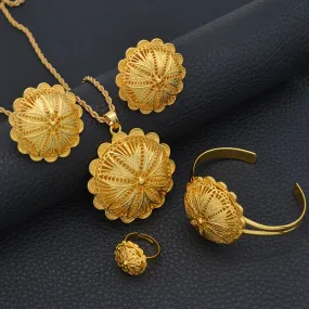 Ethiopian Jewelry sets Pendant Necklaces Earrings Ring Bangles