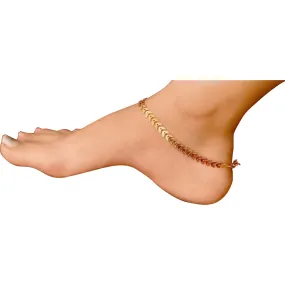 Fancy anklets for girls women Brass Anklet (Pack of 2)