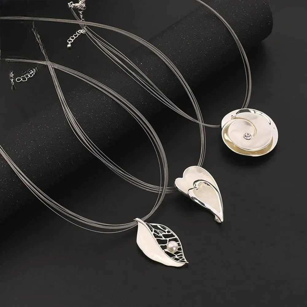 Fashion Silver Color Big Heart Pendant Necklace for Women