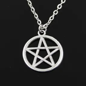 Fashion Star Pentagram Antique Silver Color Pendant
