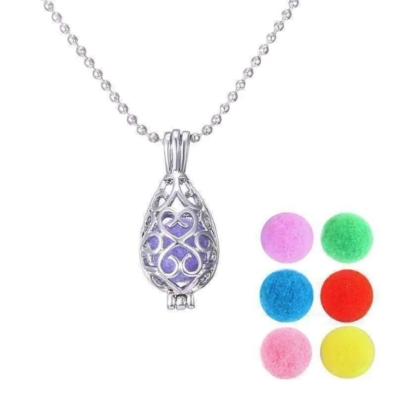 Filigree Aromatherapy Scent Diffuser Locket Necklace
