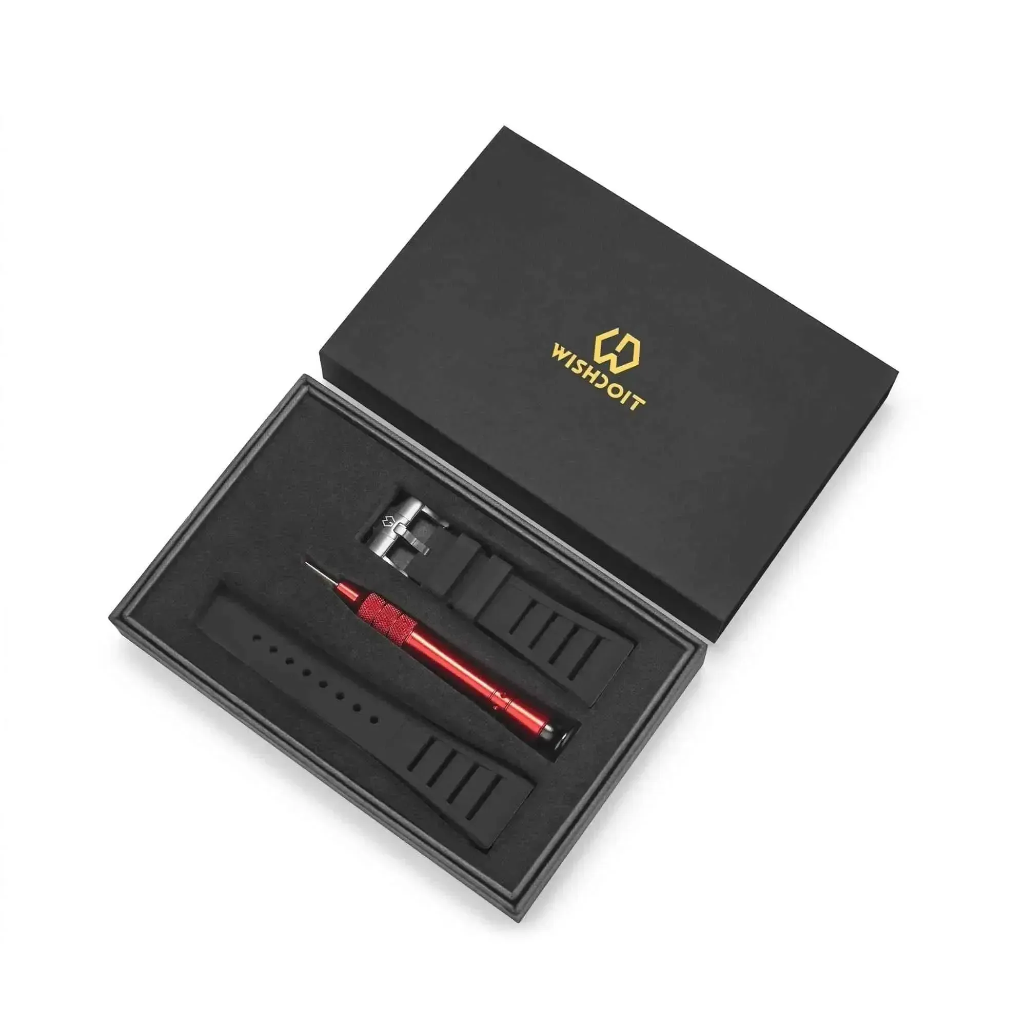 Fluoro Rubber Watch Strap | Black 21cm