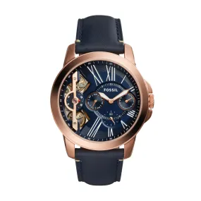 Fossil ME1162 Grant Automatic Skeleton Leather Men Watches Lexor Miami