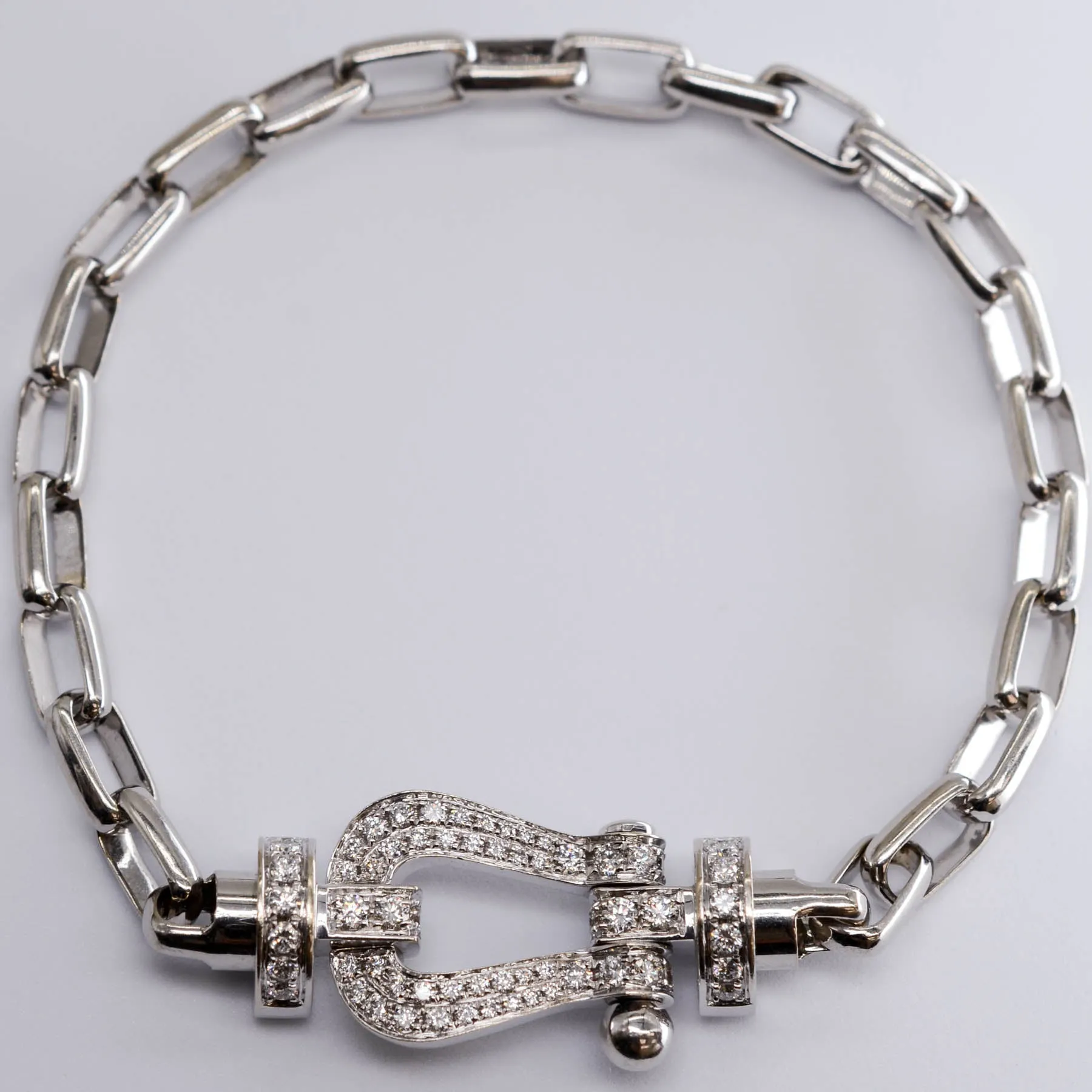 'Fred' Diamond Clasp Chain Bracelet | 0.60ctw | 7" |